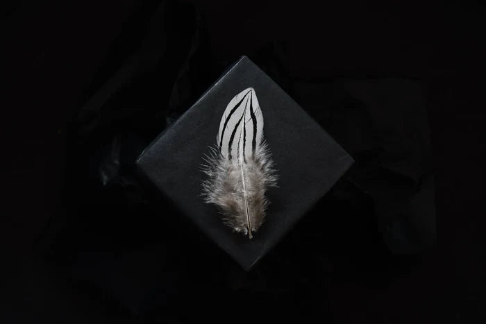 Small silver pheasant feathers - 2.4 to 4.8 in